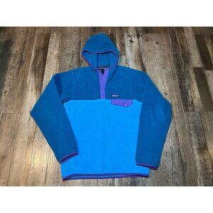 Patagonia Synchilla Snap T Hoodie Blue and Purple Men's XS